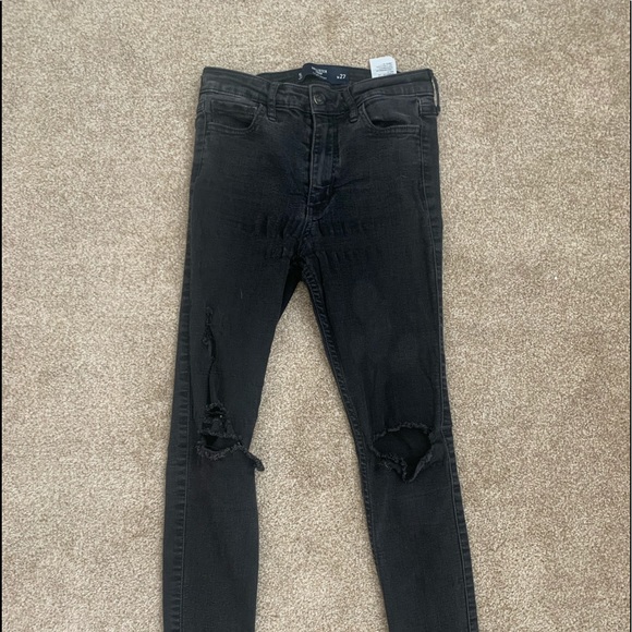 Hollister Ripped black skinny jeans - Picture 1 of 1